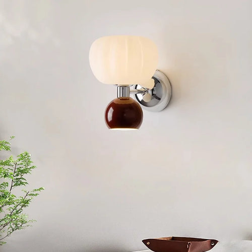 Nordic Pumpkin Glass Wall Sconce