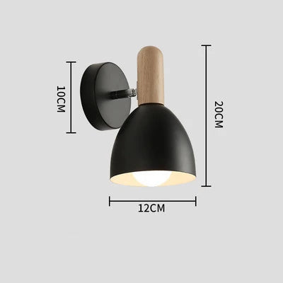 Nordic Wooden Adjustable Wall Lamp