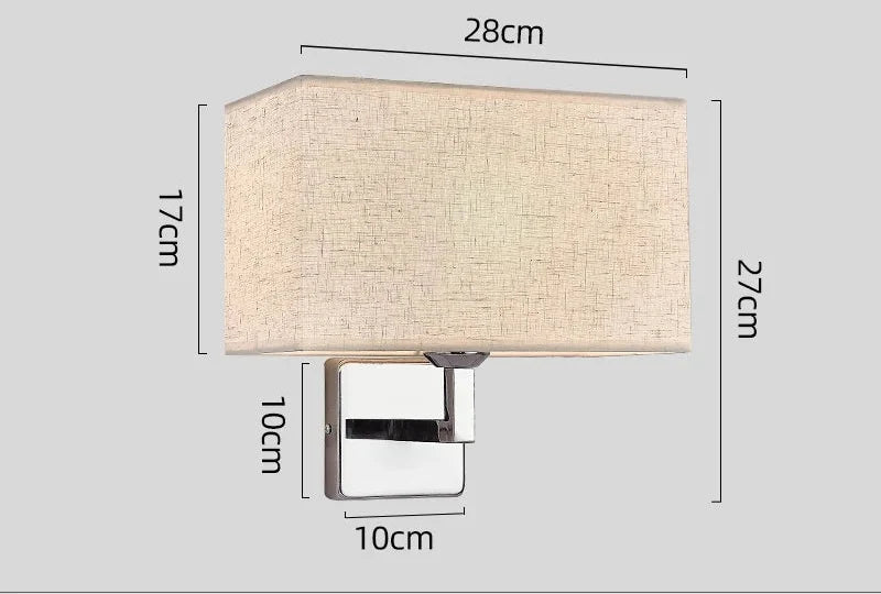Bedside Wall Lamp with Reading Arm