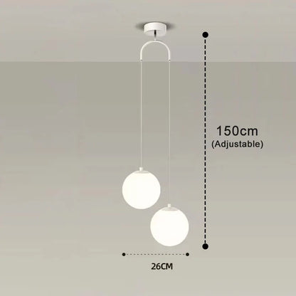 Luna Opal Glass Globe Pendant Light