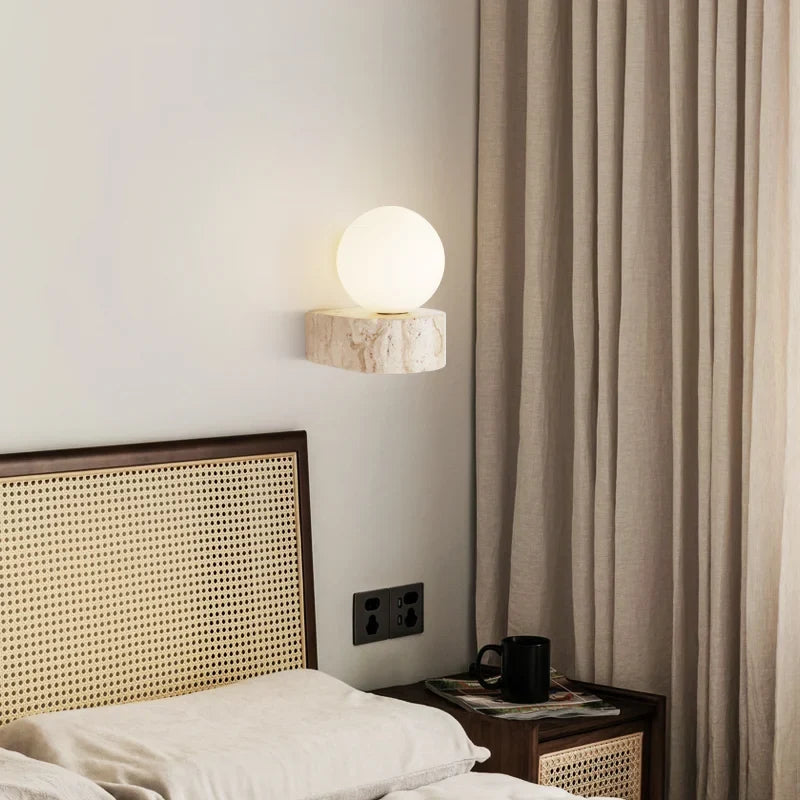 Travertine Stone Wall Lamp