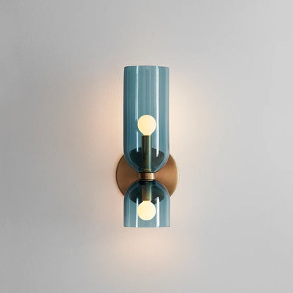 Nordic Smoked Glass Tube Wall Lamp