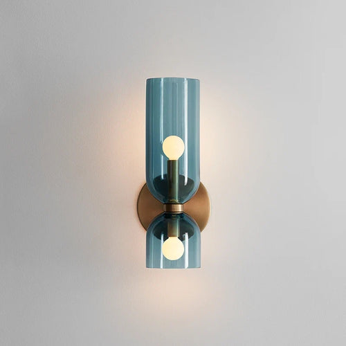 Nordic Smoked Glass Tube Wall Lamp