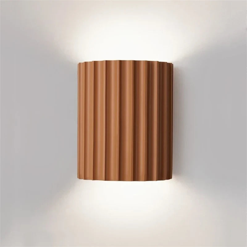 Nordic Ribbed Resin Wall Lamp