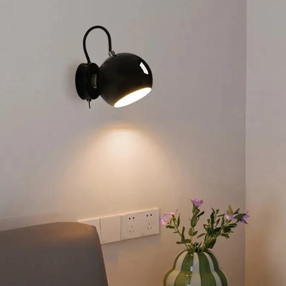 Nordic Cream Adjustable Dome Wall Lamp