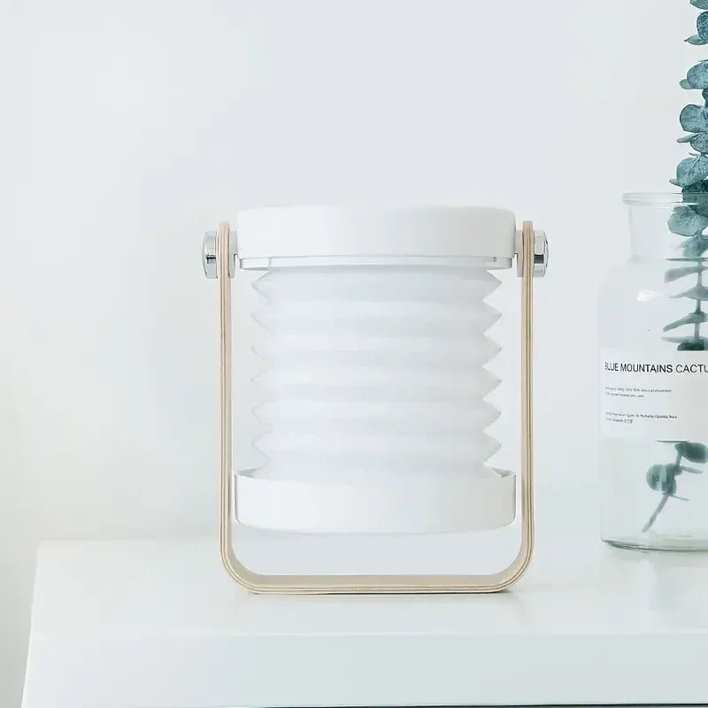 Wooden Handle Portable Folding Lantern
