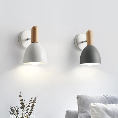 Nordic Wooden Adjustable Wall Lamp