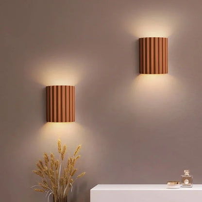 Nordic Ribbed Resin Wall Lamp
