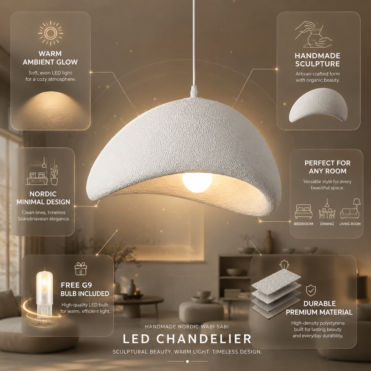 Zenith Glow LED Chandelier