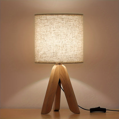 Nordic Wooden Tripod Table Lamp