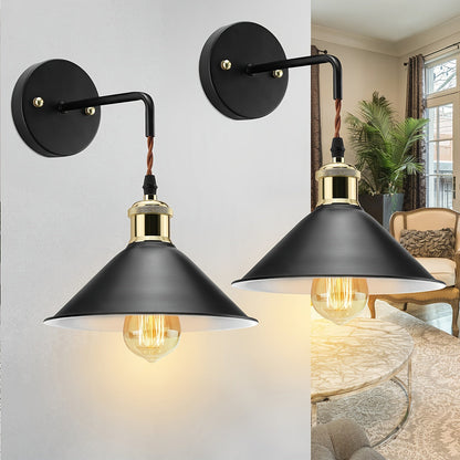 Oil-Rubbed Metal Wall Sconce, Set of 2