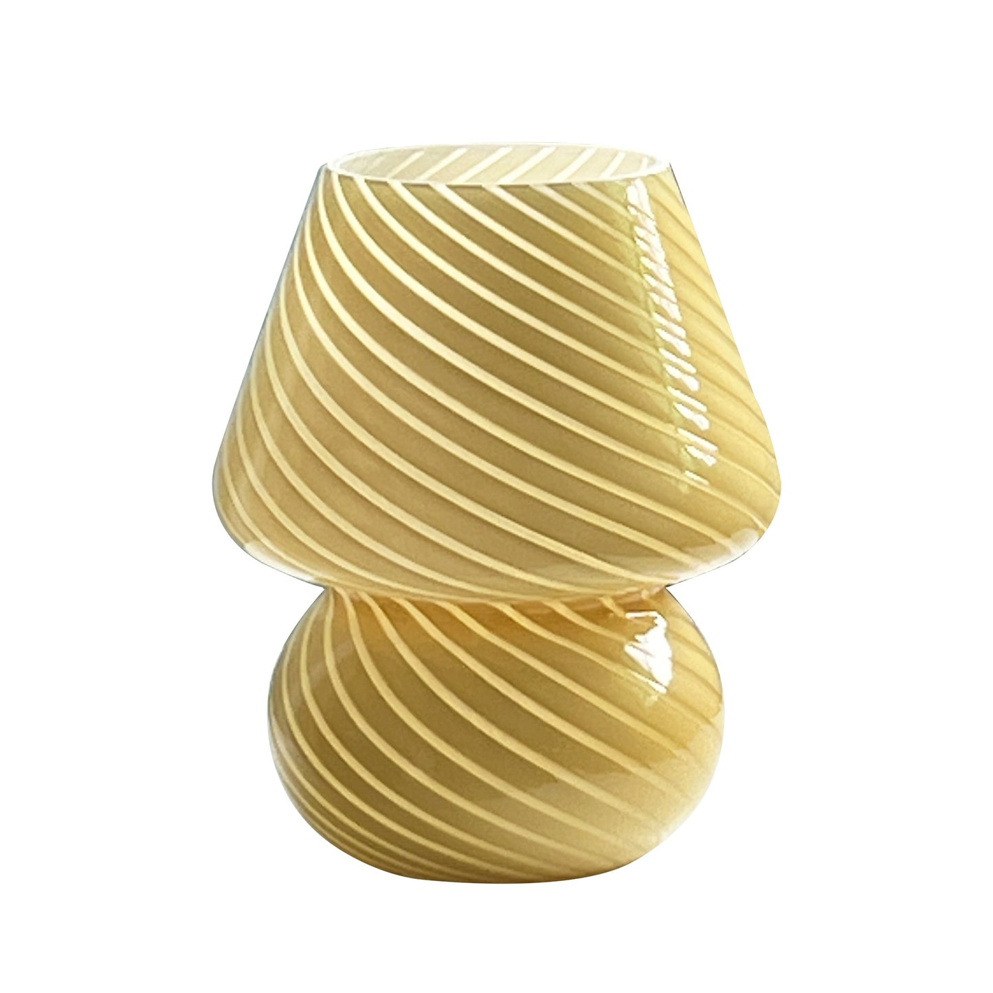 Murano-Style Glass Mushroom Lamp