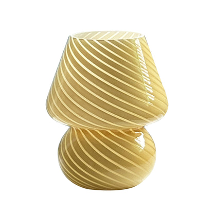 Murano-Style Glass Mushroom Lamp