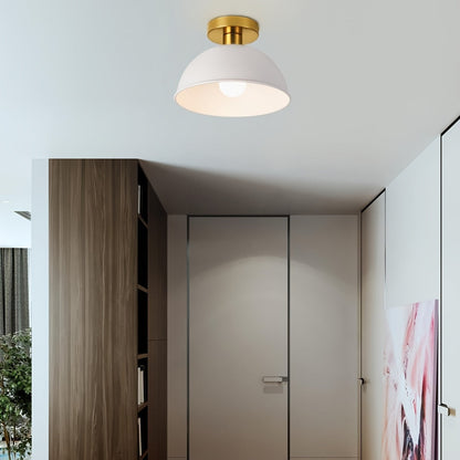 Matte Metal Semi-Flush Ceiling Light