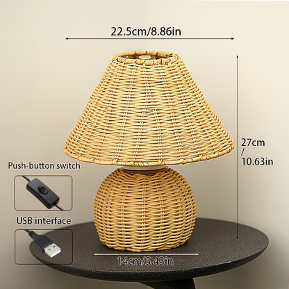 Bamboo Woven Desk Lamp