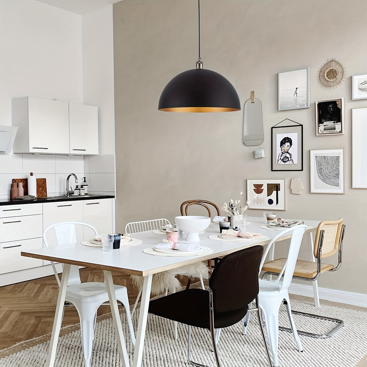 Vintage Industrial Dome Pendant Light