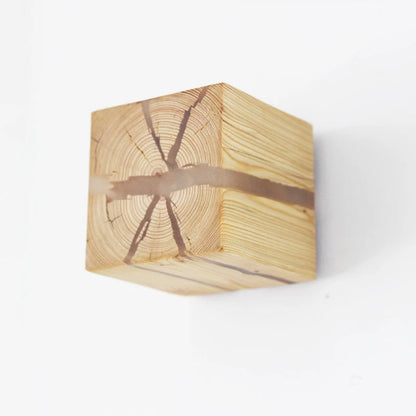WoodAura Hand-Carved Wood and Resin Wall Light
