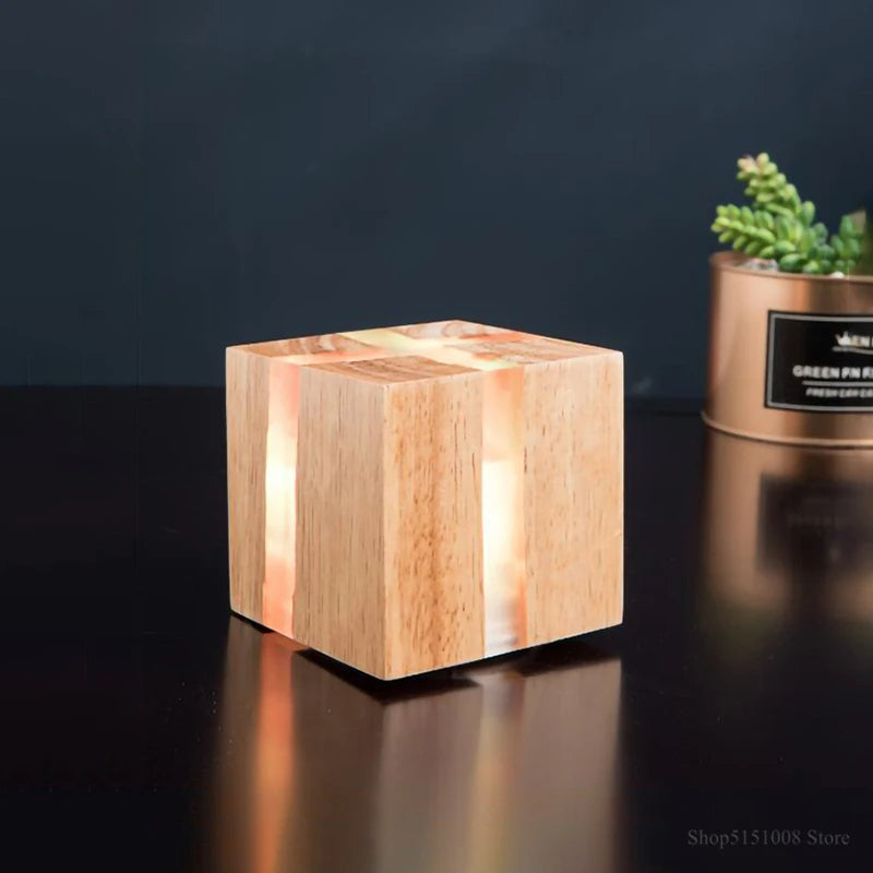 WoodAura Hand-Carved Wood and Resin Wall Light