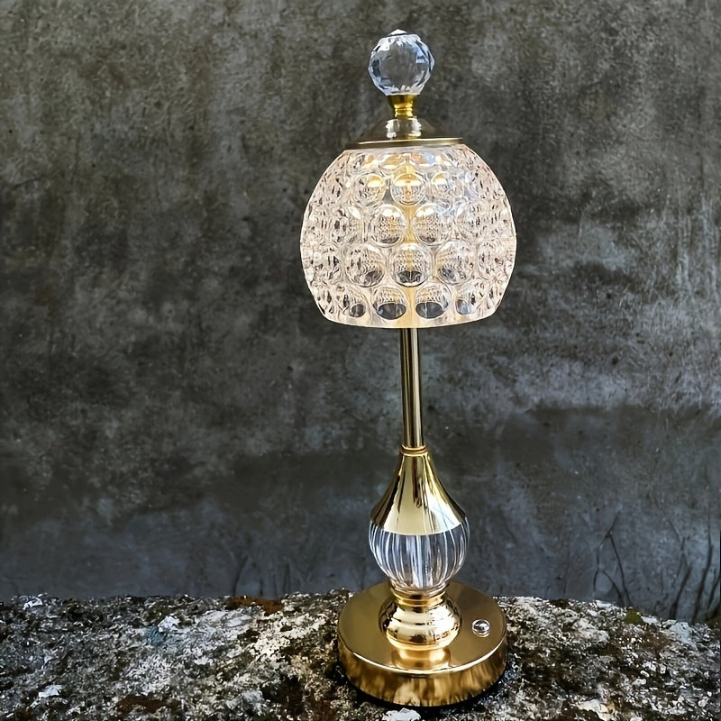 Crystal Touch Rechargeable Table Lamp