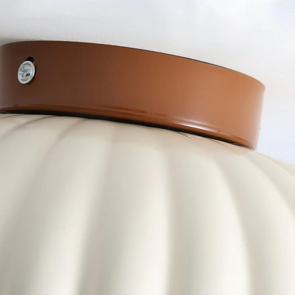 Iron and Glass Hallway Ceiling Light