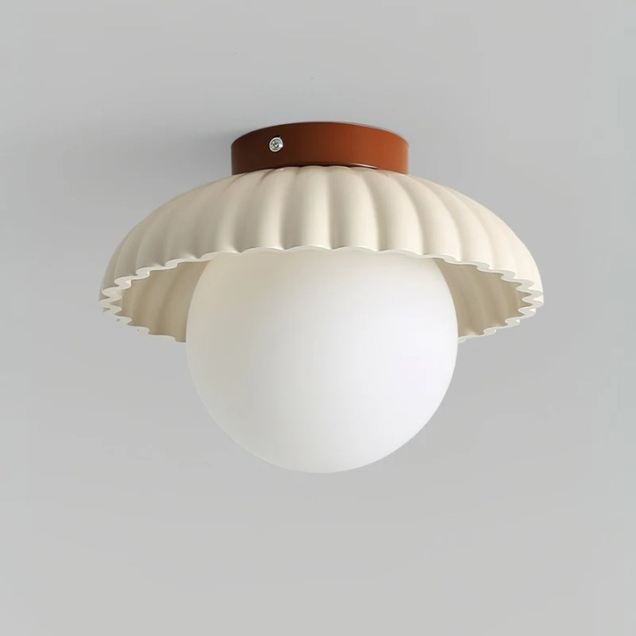 Iron and Glass Hallway Ceiling Light