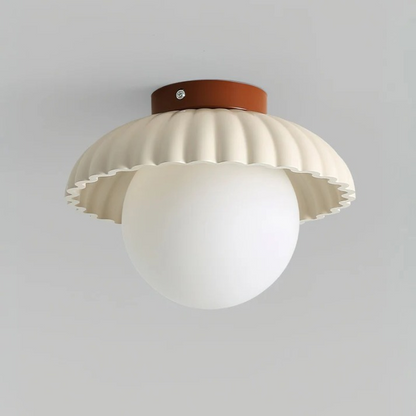Iron and Glass Hallway Ceiling Light