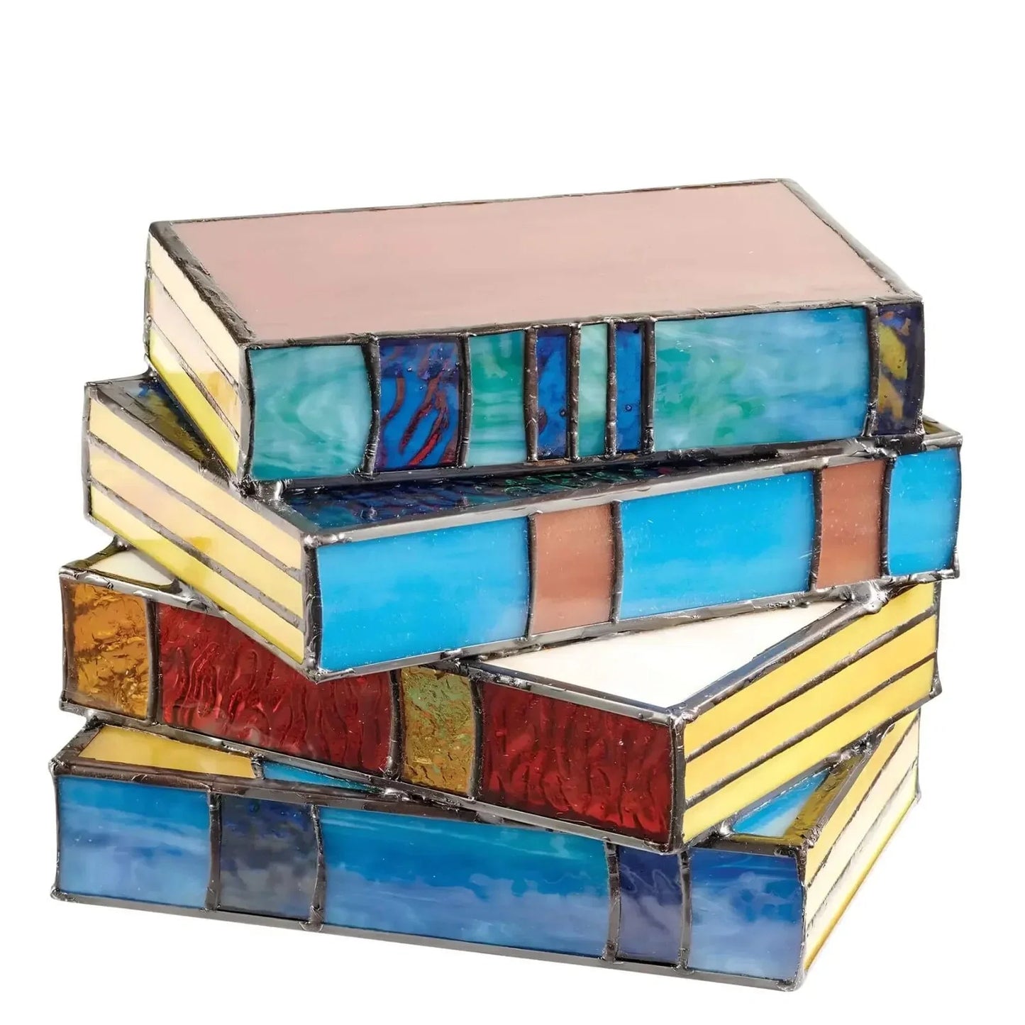 GlassNovel Stained Glass Book Lamp