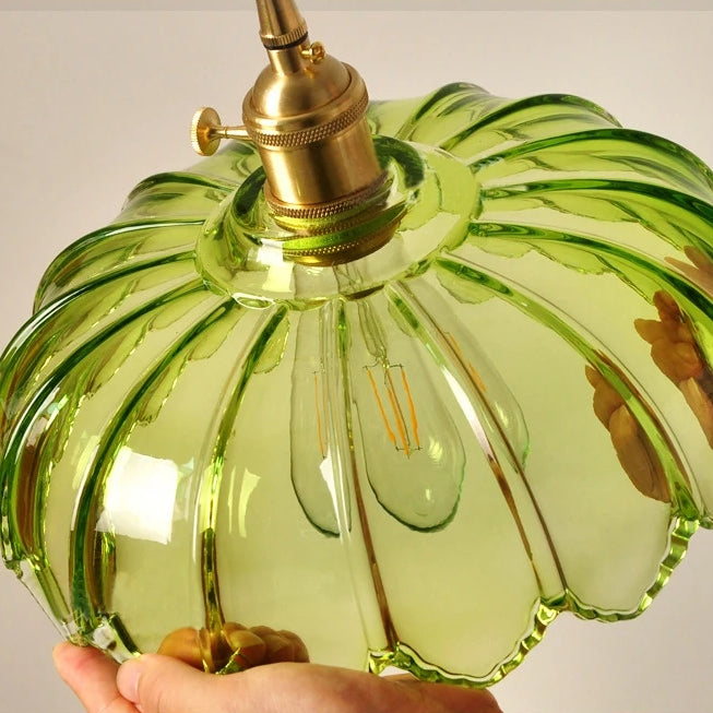 Vintage Flower Glass Pendant Lamp