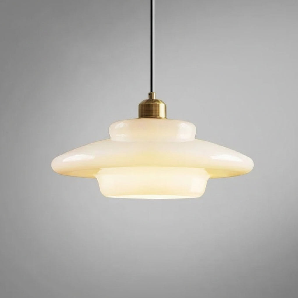 White Glass Pendant Light