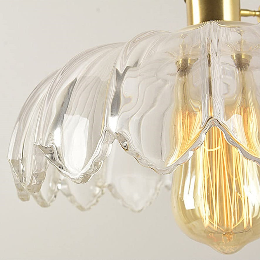 Vintage Flower Glass Pendant Lamp