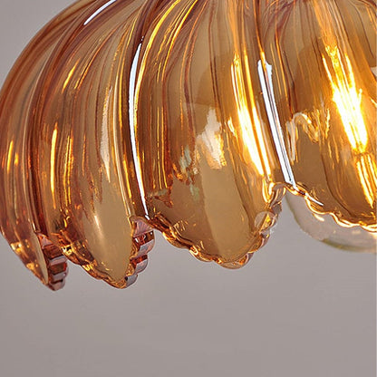 Vintage Flower Glass Pendant Lamp