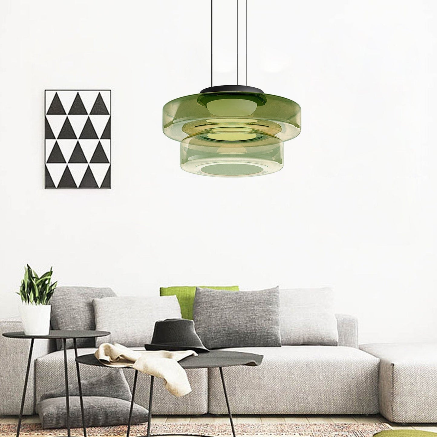 Bauhaus Layered Glass Pendant Lamp
