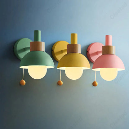 Nordic Wood Accent Wall Lamp
