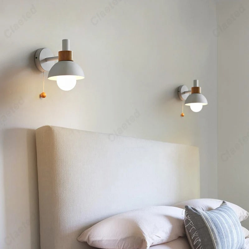 Nordic Wood Accent Wall Lamp