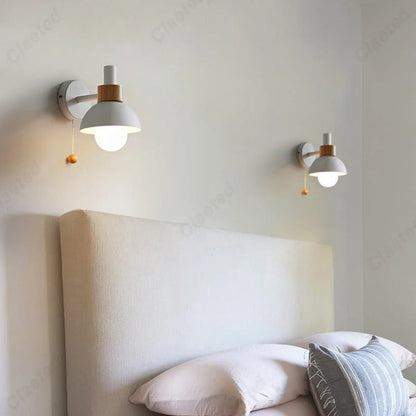 Nordic Wood Accent Wall Lamp