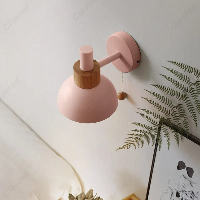 Nordic Wood Accent Wall Lamp