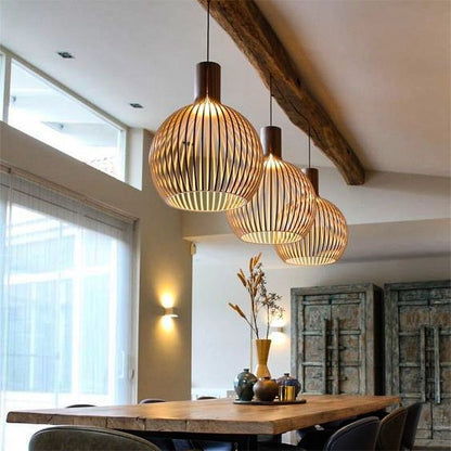 Handcrafted Wooden Pendant Light