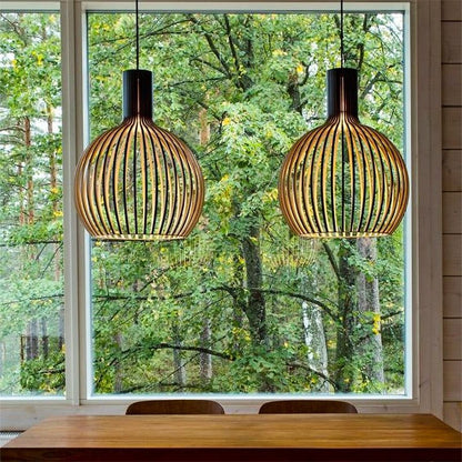 Handcrafted Wooden Pendant Light