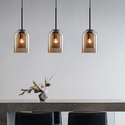 Coloured Glass Pendant Light