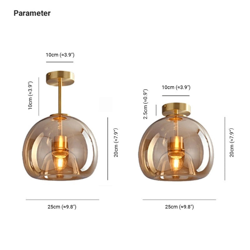 Vintage Bubble Glass Ceiling Light