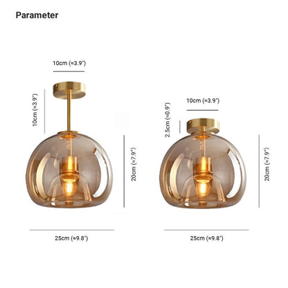 Vintage Bubble Glass Ceiling Light